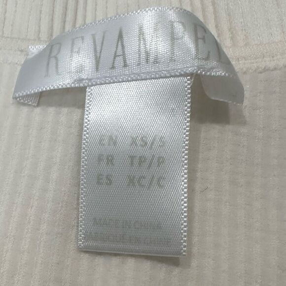 Revamped Cream Ribbed Cropped Tee - Picture 3 of 3